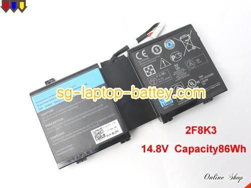 Genuine DELL P18E Battery For laptop 86Wh, 14.8V, Black , Li-ion