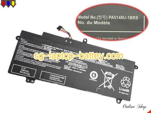 TOSHIBA TECRA Z40-AK01M Replacement Battery 3860mAh, 60Wh  14.4V Black Li-ion