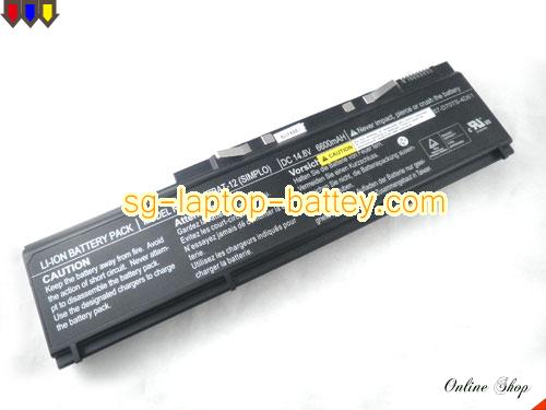 CLEVO D700TBAT-12 Battery 6600mAh 14.8V Black Li-ion