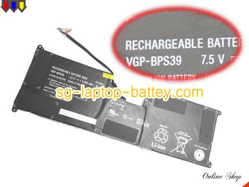 Genuine SONY SVT11219SCW Battery For laptop 3800mAh, 29Wh , 7.5V, Black , Li-ion