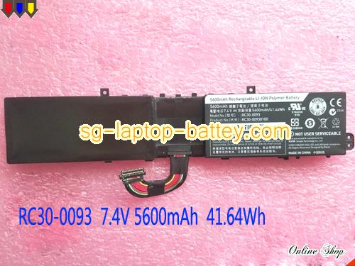 Genuine RAZER Edge Pro Battery For laptop 5600mAh, 41.44Wh , 7.4V, Black , Li-ion