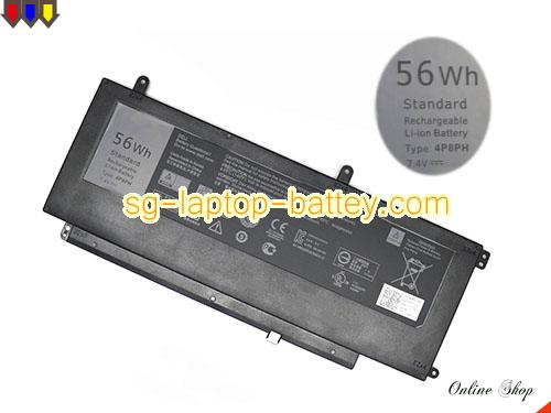 DELL 4P8PH Battery 7600mAh, 56Wh  7.4V Black Li-ion