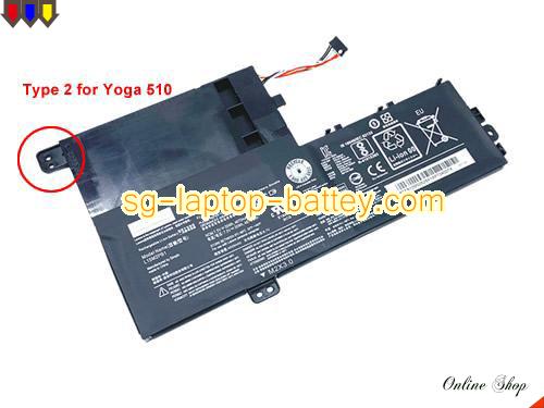 Genuine LENOVO Yoga 510-14ISK 80S700GLGE Battery For laptop 4610mAh, 35Wh , 7.6V, Black , Li-ion