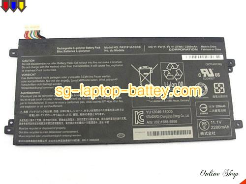 Genuine TOSHIBA P30WB10E Battery For laptop 2280mAh, 27Wh , 11.1V, Black , Li-ion