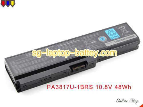 Genuine TOSHIBA L735-04D Battery For laptop 4400mAh, 10.8V, Black , Li-ion