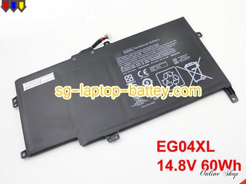Genuine HP Envy 6-1109tx Battery For laptop 60Wh, 14.8V, Black , Li-ion