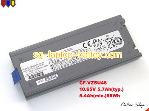 Genuine PANASONIC CF-19FLJC7AA Battery For laptop 5700mAh, 58Wh , 5.7Ah, 10.65V, Grey , Li-ion