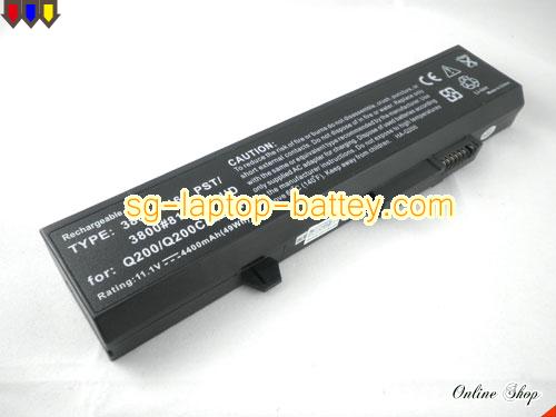 HASEE Q200 Replacement Battery 4400mAh 11.1V Black Li-ion