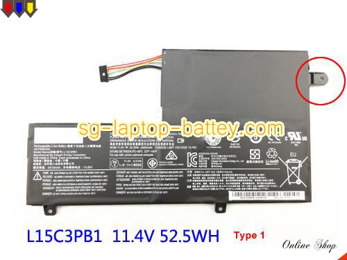Genuine LENOVO YOGA 520-14IKB Battery For laptop 4645mAh, 52.5Wh , 11.4V, Black , Li-ion