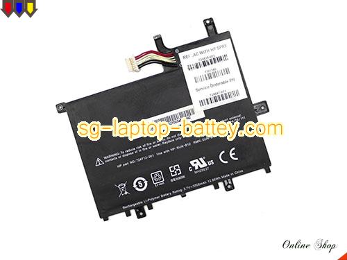 HP 724536-001 Battery 3500mAh, 12.95Wh  3.7V Black Li-Polymer