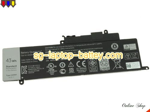 Genuine DELL INS13WD-3308T Battery For laptop 3800mAh, 43Wh , 11.1V, Black , Li-ion