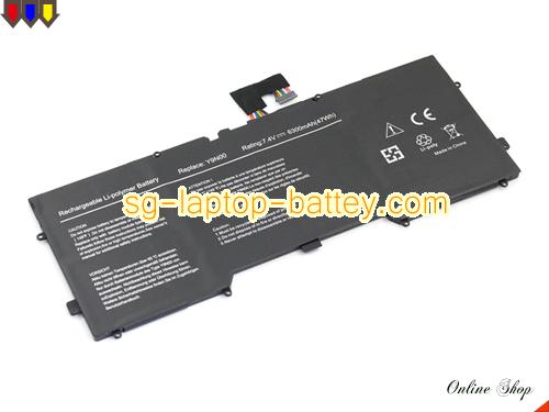 DELL XPS12D-5508 Replacement Battery 6300mAh, 47Wh  7.4V Black Li-Polymer