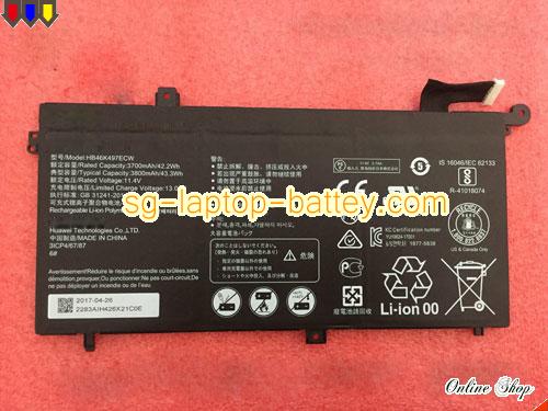 Genuine HUAWEI MateBook Di58G1TB Battery For laptop 3800mAh, 43.3Wh , 11.4V, Black , Li-Polymer