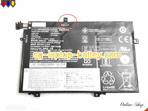 Genuine LENOVO ThinkPad L480 Battery For laptop 4050mAh, 45Wh , 11.1V, Black , Li-ion
