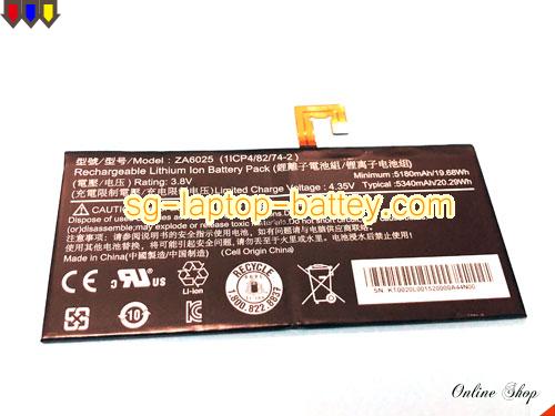 ACER ZA6025 Battery 5180mAh, 19.68Wh  3.8V Black Li-Polymer