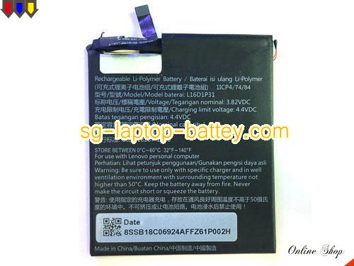 Genuine LENOVO Phab 2 Pro Battery For laptop 4050mAh, 15.4Wh , 3.82V, Black , Li-Polymer