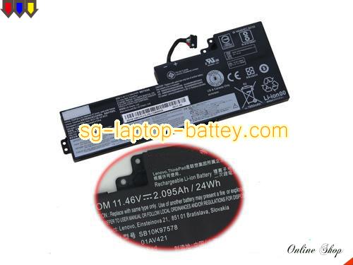 Genuine LENOVO T470 20HE Battery For laptop 24Wh, 2.095Ah, 11.46V,  , Li-ion