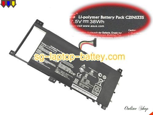 Genuine ASUS VivoBook S451LN Battery For laptop 5066mAh, 38Wh , 7.5V, Black , Li-ion