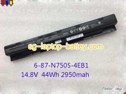 Genuine CLEVO N750S Battery For laptop 2950mAh, 44Wh , 14.8V, Black , Li-ion