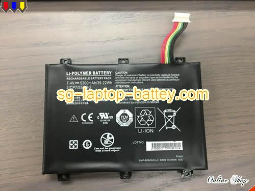 XPLORE 2ICP7/55/63-2 Battery 5300mAh, 39.22Wh  7.4V Black Li-Polymer