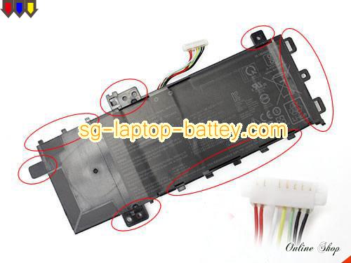 Genuine ASUS VivoBook 15 X512UA Battery For laptop 4212mAh, 32Wh , 7.7V, Black , Li-Polymer