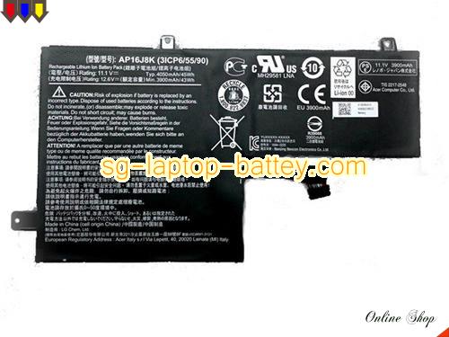 Genuine ACER Chromebook 11 CB311-7H Battery For laptop 4050mAh, 45Wh , 11.1V, Black , Li-ion