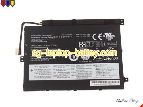Genuine LENOVO 20C1000UGE Battery For laptop 33Wh, 8.8Ah, 3.75V, Black , Li-ion