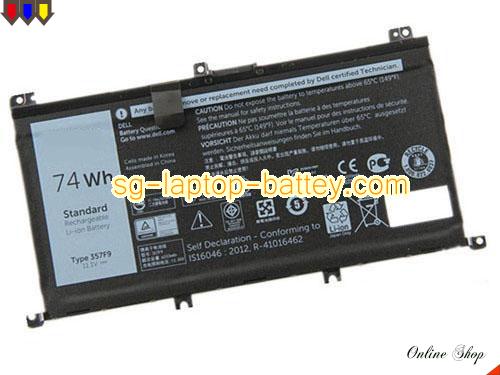 Genuine DELL INS15PD-2748B Battery For laptop 74Wh, 11.1V,  , Li-ion