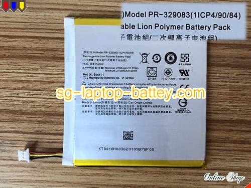 ACER PR-329083 Battery 2780mAh, 10.28Wh  3.7V Black Li-Polymer