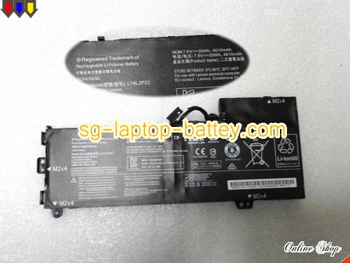 Genuine LENOVO IdeaPad 510S-13ISK (80SJ0019GE) Battery For laptop 4610mAh, 35Wh , 7.6V, Black , Li-Polymer