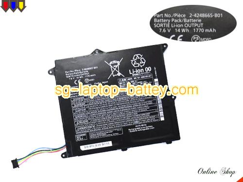 Genuine PANASONIC TOUGHBOOK XZ6 Battery For laptop 1770mAh, 14Wh , 7.6V, Black , Li-Polymer