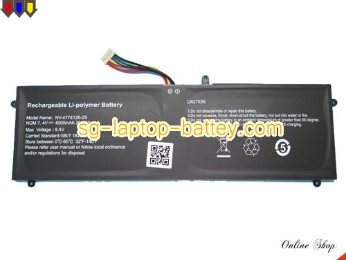 JUMPER NV47741262S Battery 4000mAh, 29.6Wh  7.4V Black Li-Polymer