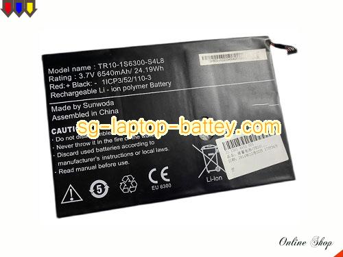 OTHER TR10-1S6300-S4L8 Battery 6540mAh, 24.19Wh  3.7V Black Li-ion