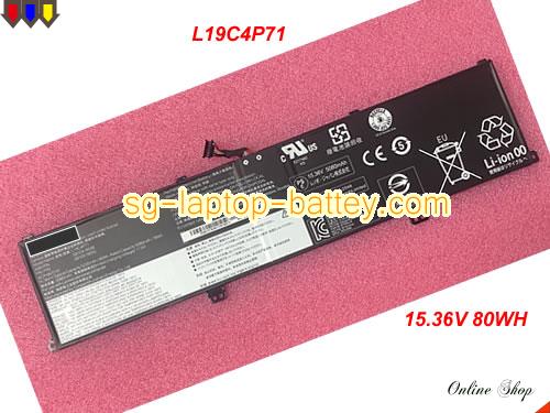 Genuine LENOVO ThinkPad P1 Gen 3-20TH004FPG Battery For laptop 5235mAh, 80Wh , 15.36V, Black , Li-Polymer
