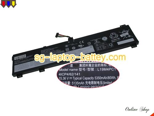 Genuine LENOVO Legion 5 15ARH05 82B500DKTA Battery For laptop 5350mAh, 80Wh , 15.36V, Black , Li-Polymer