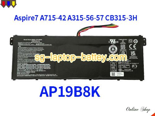Genuine ACER ASPIRE 3 A315-23-A6E5 Battery For laptop 3831mAh, 43Wh , 11.25V, Black , Li-Polymer