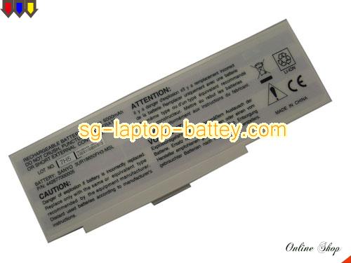 MITAC 3CGR18650A3-MSL Battery 6600mAh 11.1V White Li-ion