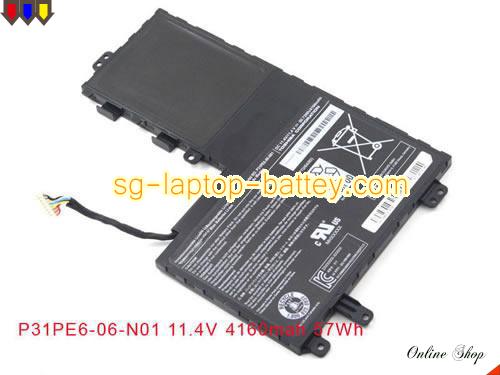 TOSHIBA P31PE6-06-N01 Battery 4160mAh, 50.73Wh  11.4V Black Li-ion