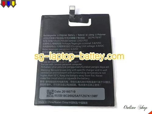Replacement LENOVO L16D1P32 Laptop Battery 1ICP47897 rechargeable 4050mAh, 15.5Wh Black In Singapore 