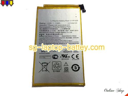 Replacement ASUS 0B200-01490000 Laptop Battery 0B20001490000 rechargeable 3450mAh, 13Wh Black In Singapore 