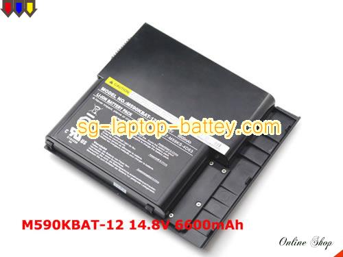Genuine CLEVO 6-87-M59KS-4K62 Laptop Battery 87-M59KS-4D63 rechargeable 6600mAh Black In Singapore 