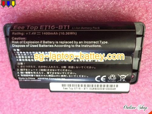 Genuine ASUS ET16-BT1 Laptop Battery Eee Top ET16BT1 rechargeable 1400mAh, 10.36Wh Black In Singapore 