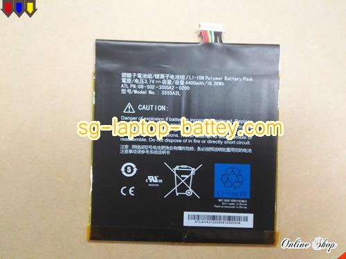 Genuine AMAZON GB-S02-3555A2-0200 Laptop Battery 3555A2L rechargeable 4400mAh Black In Singapore 