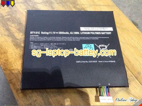 Genuine MSI BTYS1C Laptop Battery BTY-S1C rechargeable 3800mAh, 42.18Wh Black In Singapore 
