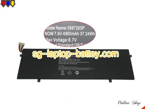 Replacement JUMPER 3282122-2S Laptop Battery 3587265P rechargeable 4900mAh, 37.24Wh Black In Singapore 