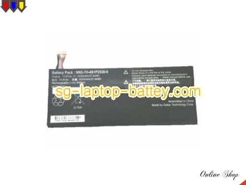 Genuine GETAC NN57H4S1P253000 Laptop Battery NN5-7H-4S1P2530-00 rechargeable 2530mAh, 37.44Wh Black In Singapore 