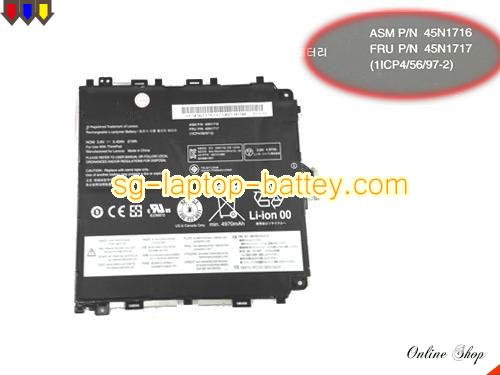 Genuine LENOVO 1ICP4/57/104-2 Laptop Battery 45N1718 rechargeable 21Wh, 5.4Ah Black In Singapore 