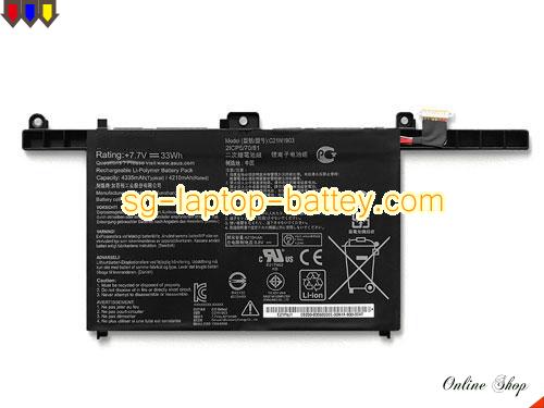 Genuine ASUS C21N1903 Laptop Battery 2ICP5/70/81 rechargeable 4210mAh, 33Wh  In Singapore 