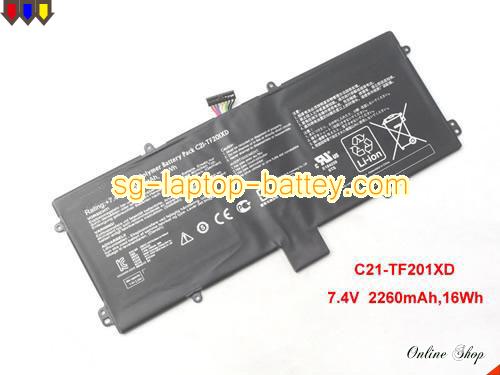 Genuine ASUS C21-TF201XD Laptop Battery TF201XD rechargeable 2260mAh, 16Wh Balck In Singapore 