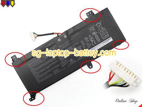 Genuine ASUS 2ICP7/54/83 Laptop Battery C21N1818 rechargeable 4850mAh, 37Ah Black In Singapore 